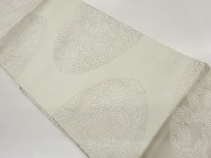 楕円に葉模様織出し名古屋帯